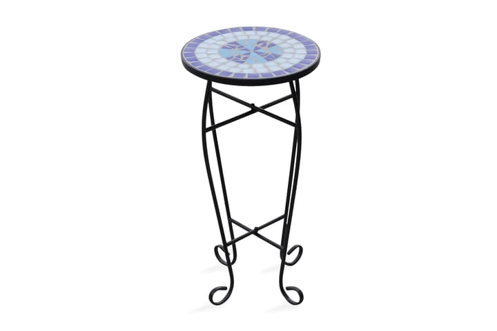 Sivupöytä/kasviteline mosaiikkikuvio sininen ja valkoinen - Sininen - Lamppupöytä - Tarjotinpöytä & pikkupöytä