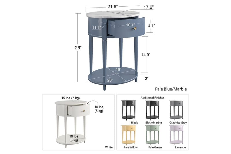 Sivupöytä/Päätypöytä Aurora - Huonekalut - Pöytä & ruokailuryhmä - Apupöytä & sivupöytä - Lamppupöytä