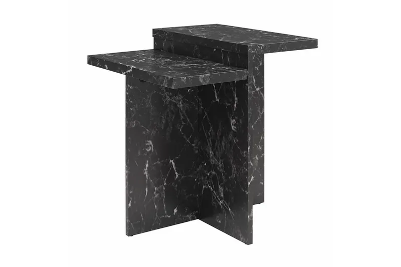 Sivupöytä/Päätypöytä Brielle Musta marmori, Musta marmori