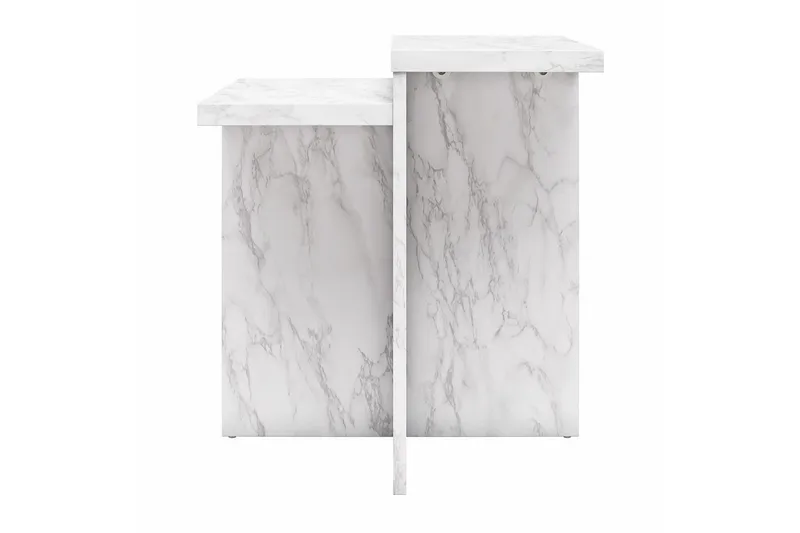 Sivupöytä/Päätypöytä Brielle Valkoinen marmori - Valkoinen marmori - Huonekalut - Pöytä & ruokailuryhmä - Apupöytä & sivupöytä - Lamppupöytä