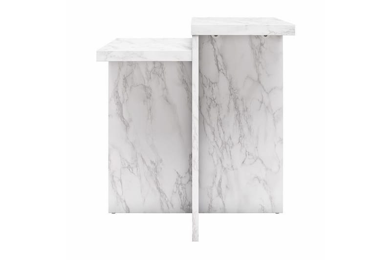 Sivupöytä/Päätypöytä Brielle Valkoinen marmori - Valkoinen marmori - Huonekalut - Pöytä & ruokailuryhmä - Apupöytä & sivupöytä - Lamppupöytä