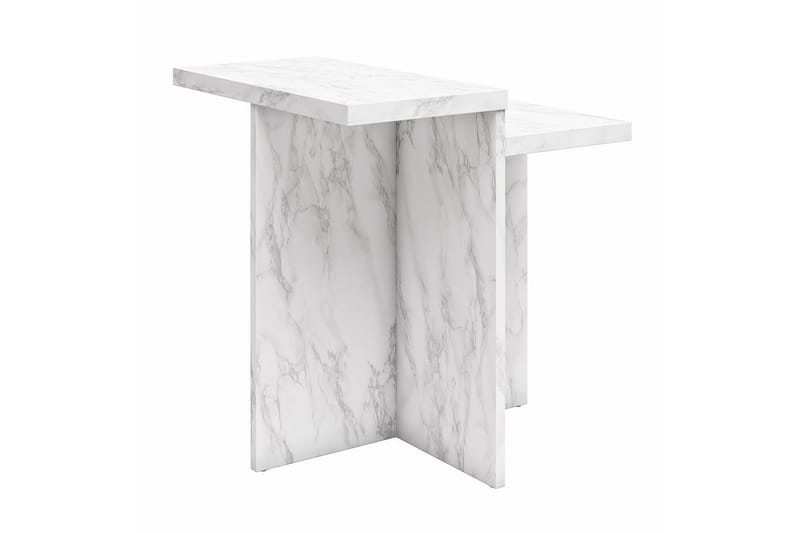 Sivupöytä/Päätypöytä Brielle Valkoinen marmori - Valkoinen marmori - Huonekalut - Pöytä & ruokailuryhmä - Apupöytä & sivupöytä - Lamppupöytä