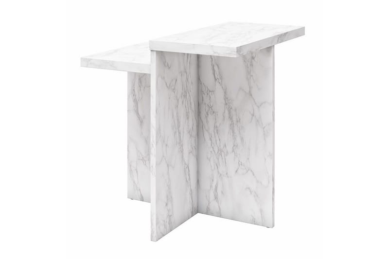 Sivupöytä/Päätypöytä Brielle Valkoinen marmori - Valkoinen marmori - Huonekalut - Pöytä & ruokailuryhmä - Apupöytä & sivupöytä - Lamppupöytä