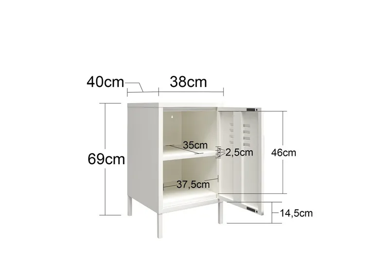 Sivupöytä/Päätypöytä Mission District Haaleanvihreä - Haaleanvihreä - Huonekalut - Pöytä & ruokailuryhmä - Apupöytä & sivupöytä - Lamppupöytä