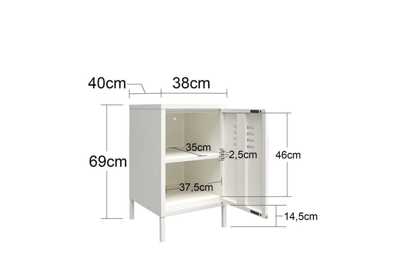 Sivupöytä/Päätypöytä Mission District Haaleanvihreä - Haaleanvihreä - Huonekalut - Pöytä & ruokailuryhmä - Apupöytä & sivupöytä - Lamppupöytä