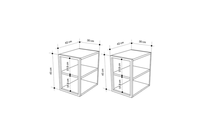 Sivupöytäsetti Kaiku Safidoniritammi - Safidoniritammi - Huonekalut - Pöytä & ruokailuryhmä - Apupöytä & sivupöytä - Tarjotinpöytä & pikkupöytä