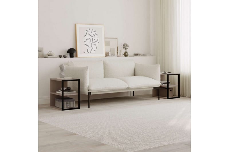 Sivupöytäsetti Kaiku Vaalea Mokkanahka - Vaalea Mokkanahka - Huonekalut - Pöytä & ruokailuryhmä - Apupöytä & sivupöytä - Tarjotinpöytä & pikkupöytä