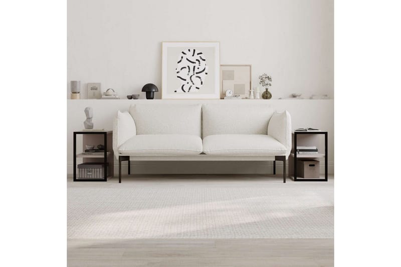 Sivupöytäsetti Kaiku Vaalea Mokkanahka - Vaalea Mokkanahka - Huonekalut - Pöytä & ruokailuryhmä - Apupöytä & sivupöytä - Tarjotinpöytä & pikkupöytä