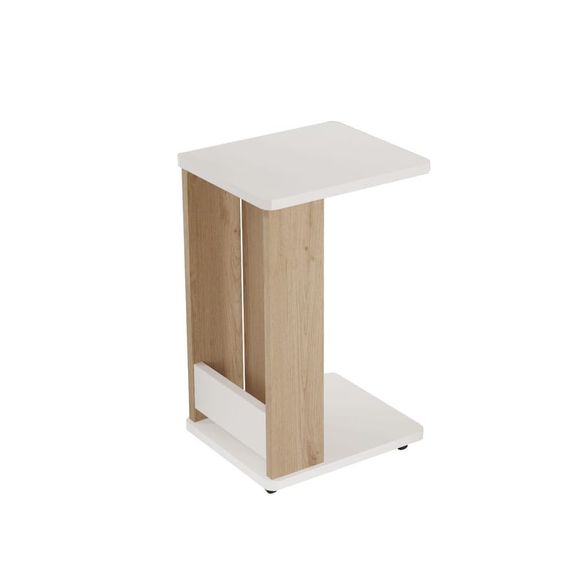 Solven sivupöytä 32x42x55 cm, Tammi ja valkoinen
