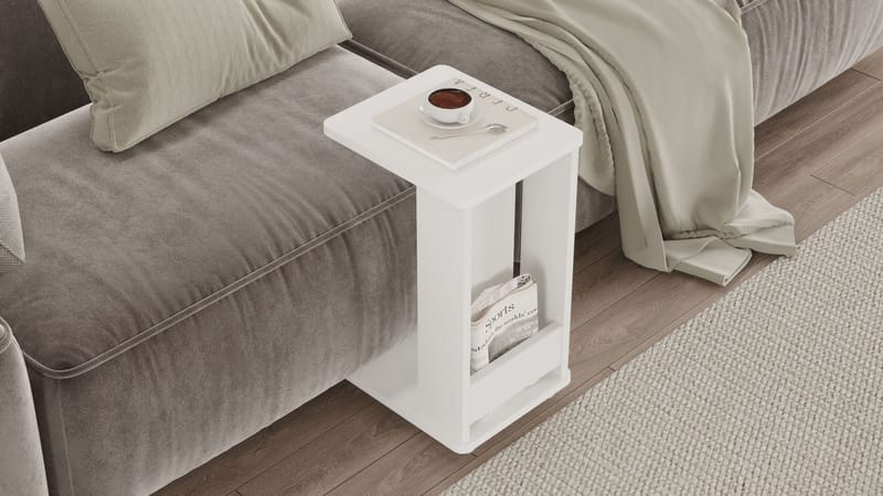 Solven sivupöytä 32x42x55 cm - Valkoinen - Huonekalut - Pöytä & ruokailuryhmä - Apupöytä & sivupöytä - Tarjotinpöytä & pikkupöytä