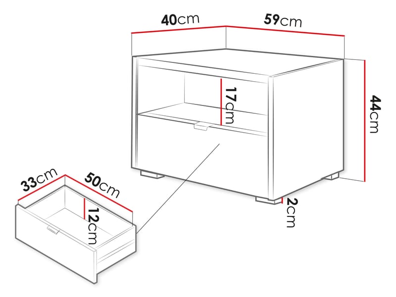 Sovren Yöpöytä 59 cm - Ruskea - Huonekalut - Pöytä & ruokailuryhmä - Apupöytä & sivupöytä - Yöpöytä
