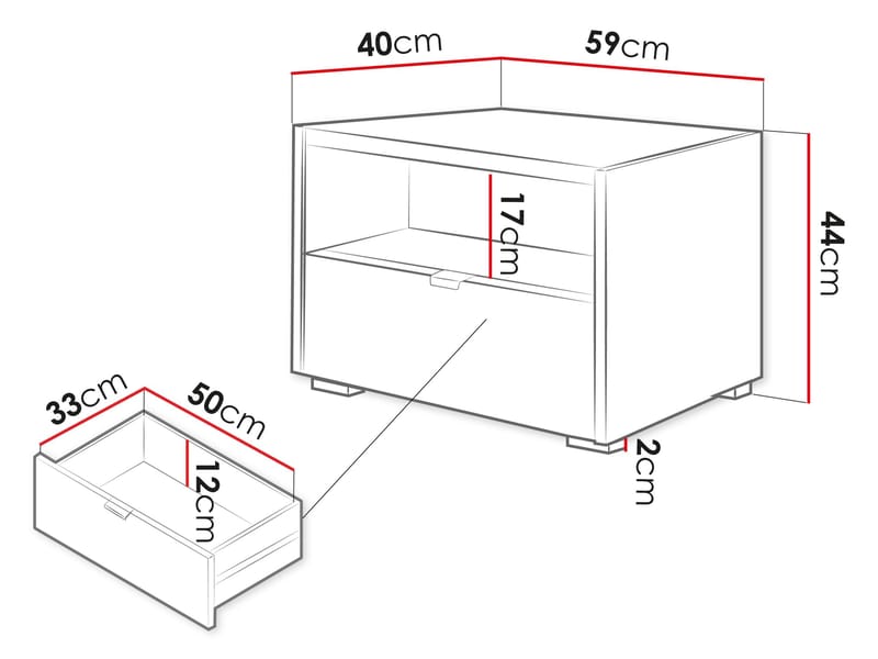 Sovren Yöpöytä 59 cm - Ruskea - Huonekalut - Pöytä & ruokailuryhmä - Apupöytä & sivupöytä - Yöpöytä