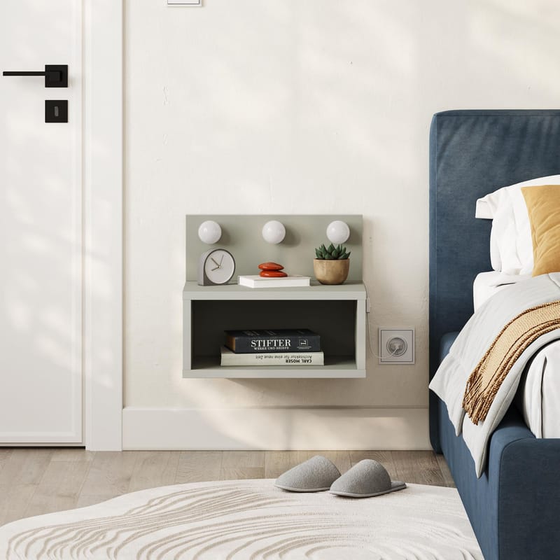 Sumira Yöpöytä 40 cm - Ash Green - Huonekalut - Pöytä & ruokailuryhmä - Apupöytä & sivupöytä - Yöpöytä