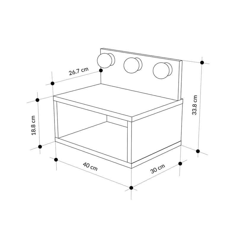 Sumira Yöpöytä 40 cm - Ash Green - Huonekalut - Pöytä & ruokailuryhmä - Apupöytä & sivupöytä - Yöpöytä
