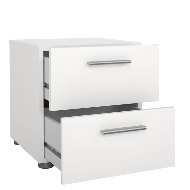 Suntia yöpöytä 2 laatikolla 40x40x42 cm - Huonekalut - Pöytä & ruokailuryhmä - Apupöytä & sivupöytä - Yöpöytä