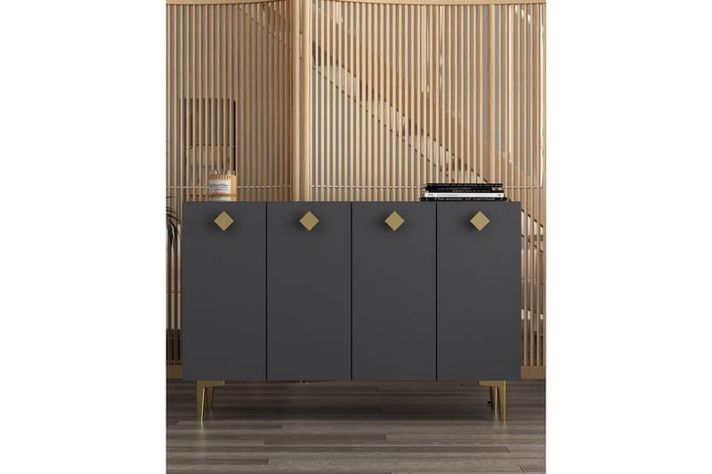 Sylas Konsolipöytä 120 cm - Antrasiitti/Kulta - Huonekalut - Pöytä & ruokailuryhmä - Apupöytä & sivupöytä - Konsolipöytä