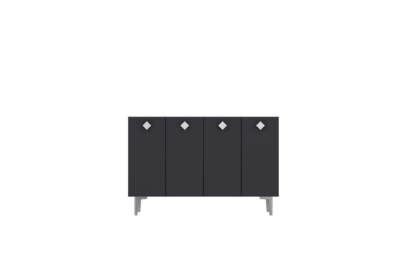 Sylas Konsolipöytä 120x120 cm - Antrasiitti/Hopea - Huonekalut - Pöytä & ruokailuryhmä - Apupöytä & sivupöytä - Konsolipöytä