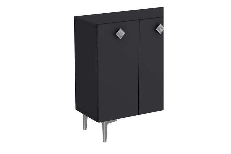 Sylas Konsolipöytä 120x120 cm - Antrasiitti/Hopea - Huonekalut - Pöytä & ruokailuryhmä - Apupöytä & sivupöytä - Konsolipöytä