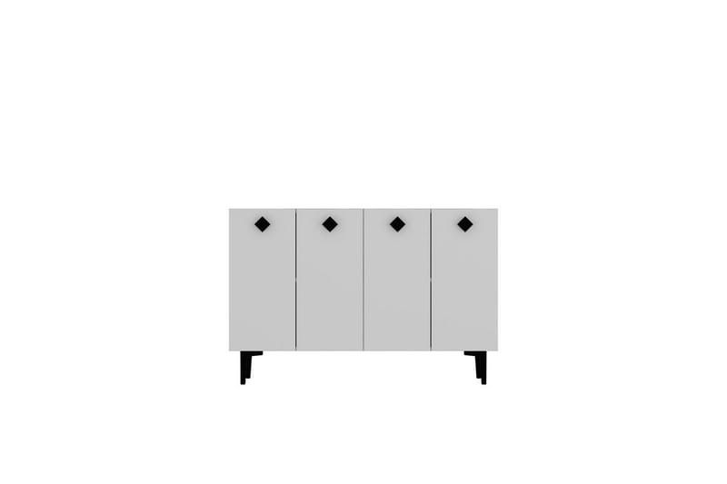 Sylas Konsolipöytä 120x120 cm, Valkoinen/Musta