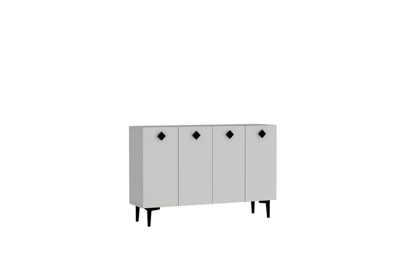 Sylas Konsolipöytä 120x120 cm - Valkoinen/Musta - Huonekalut - Pöytä & ruokailuryhmä - Apupöytä & sivupöytä - Konsolipöytä