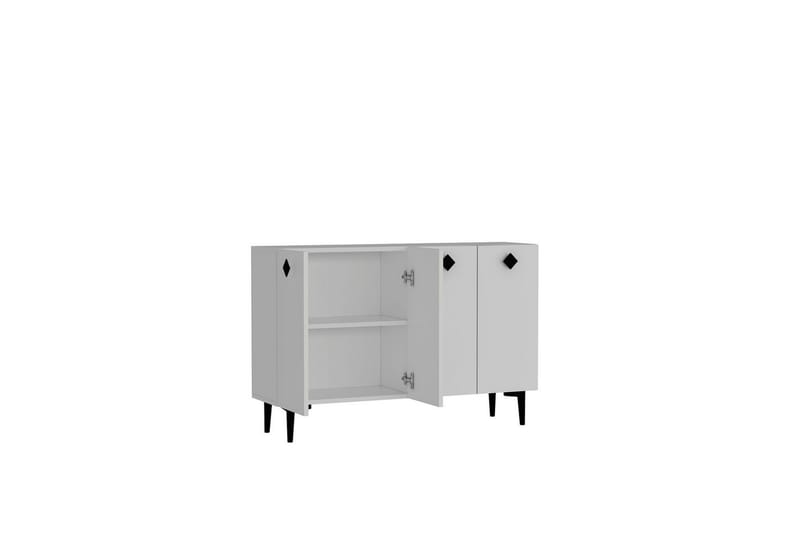 Sylas Konsolipöytä 120x120 cm - Valkoinen/Musta - Huonekalut - Pöytä & ruokailuryhmä - Apupöytä & sivupöytä - Konsolipöytä