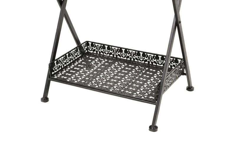 Taittuva sivupöytä vintagetyyli metalli 58x35x72 cm musta - Huonekalut - Pöytä & ruokailuryhmä - Apupöytä & sivupöytä
