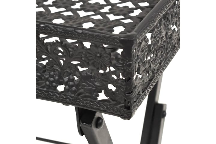 Taittuva sivupöytä vintagetyyli metalli 58x35x72 cm musta - Apupöytä & sivupöytä