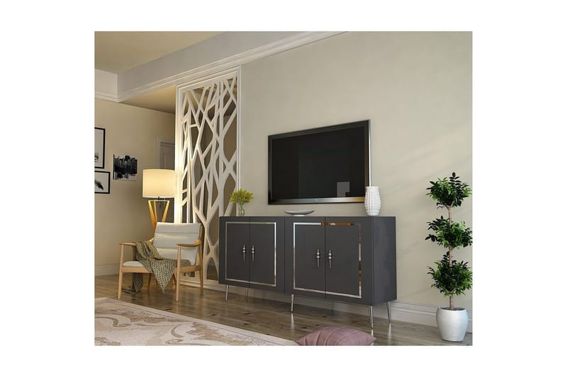 Talon Konsolipöytä 150 cm - Antrasiitti/Hopea - Huonekalut - Pöytä & ruokailuryhmä - Apupöytä & sivupöytä - Konsolipöytä