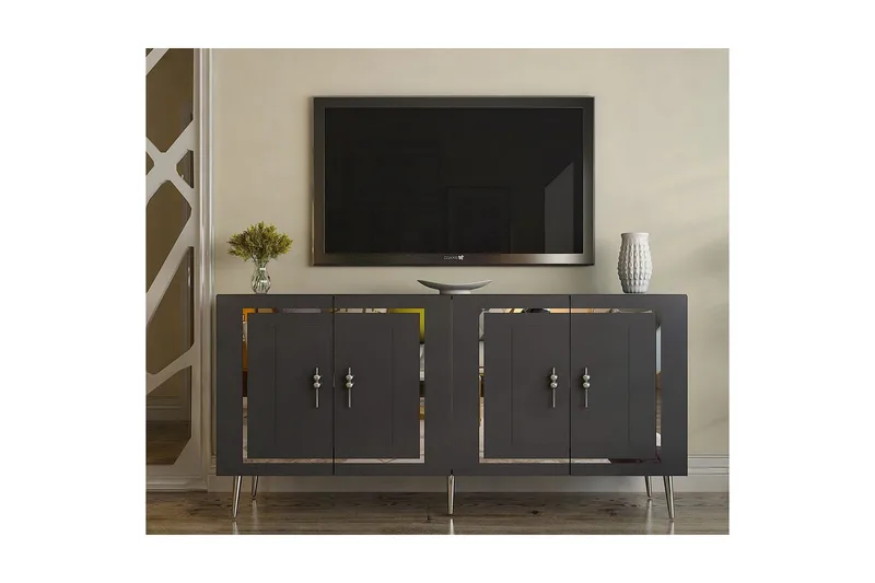 Talon Konsolipöytä 150 cm - Antrasiitti/Hopea - Huonekalut - Pöytä & ruokailuryhmä - Apupöytä & sivupöytä - Konsolipöytä