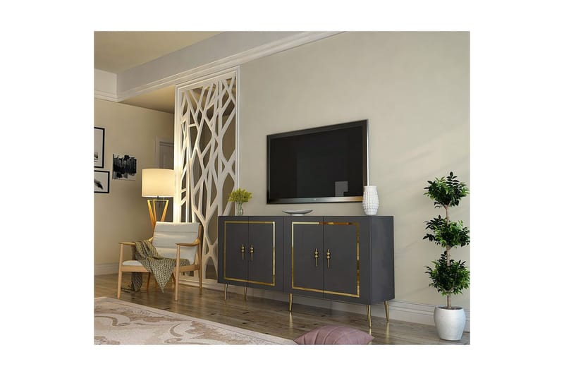 Talon Konsolipöytä 150 cm - Antrasiitti/Keltainend - Huonekalut - Pöytä & ruokailuryhmä - Apupöytä & sivupöytä - Konsolipöytä