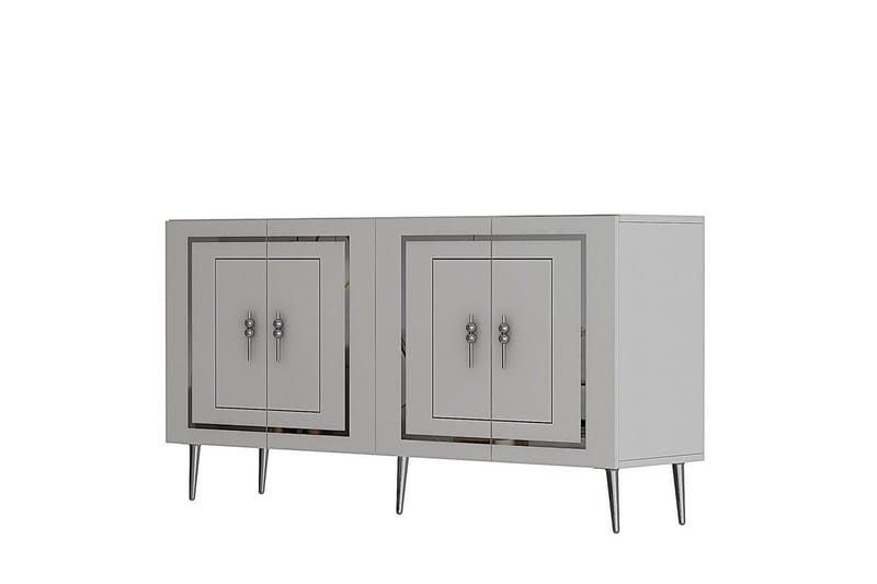 Talon Konsolipöytä 150 cm - Valkoinen/Hopea - Huonekalut - Pöytä & ruokailuryhmä - Apupöytä & sivupöytä - Konsolipöytä