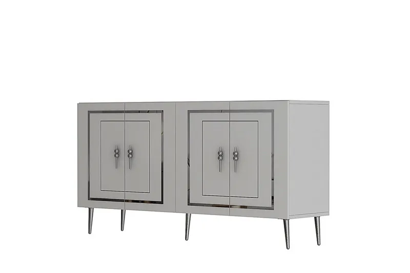 Talon Konsolipöytä 150 cm - Valkoinen/Hopea - Huonekalut - Pöytä & ruokailuryhmä - Apupöytä & sivupöytä - Konsolipöytä