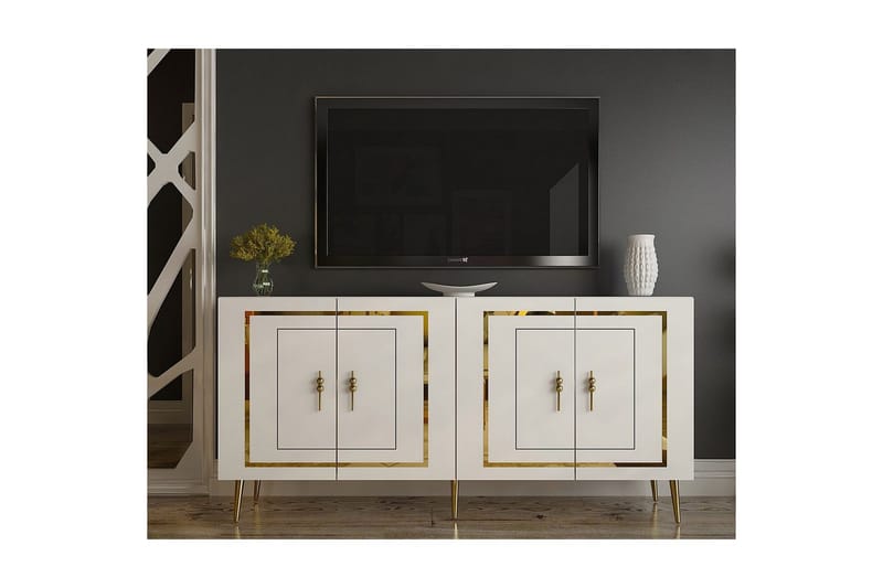 Talon Konsolipöytä 150 cm - Valkoinen/Keltainend - Huonekalut - Pöytä & ruokailuryhmä - Apupöytä & sivupöytä - Konsolipöytä