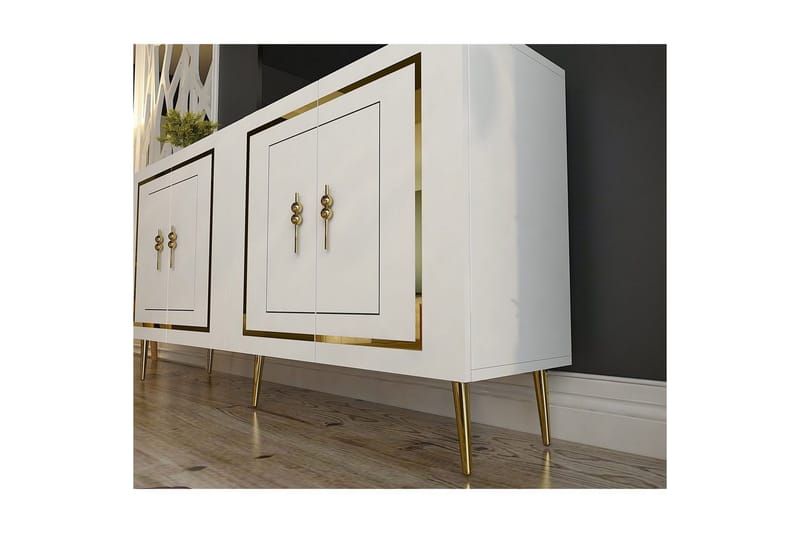 Talon Konsolipöytä 150 cm - Valkoinen/Keltainend - Huonekalut - Pöytä & ruokailuryhmä - Apupöytä & sivupöytä - Konsolipöytä