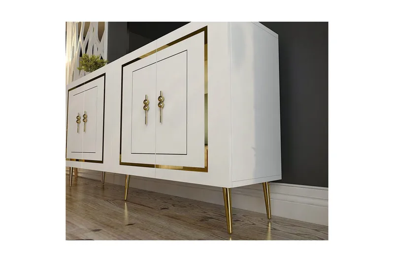 Talon Konsolipöytä 150 cm - Valkoinen/Keltainend - Huonekalut - Pöytä & ruokailuryhmä - Apupöytä & sivupöytä - Konsolipöytä