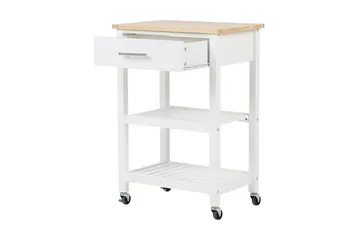 Tarjoilupöytä Hiuma 58 cm - Valkoinen - Huonekalut - Pöytä & ruokailuryhmä - Tarjoiluvaunu - Keittiövaunu