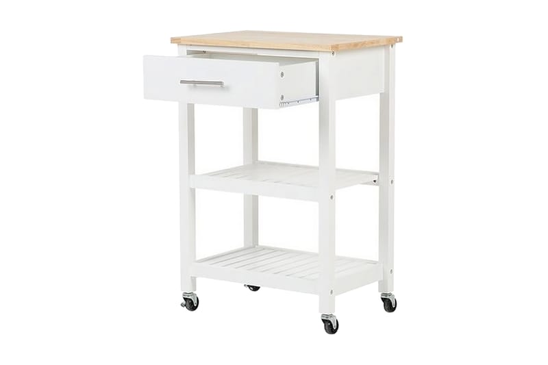 Tarjoilupöytä Hiuma 58 cm - Valkoinen - Huonekalut - Pöytä & ruokailuryhmä - Tarjoiluvaunu - Keittiövaunu