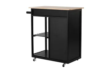 Tarjoilupöytä Trapani 75 cm - Musta - Säilytys - Keittiösaareke