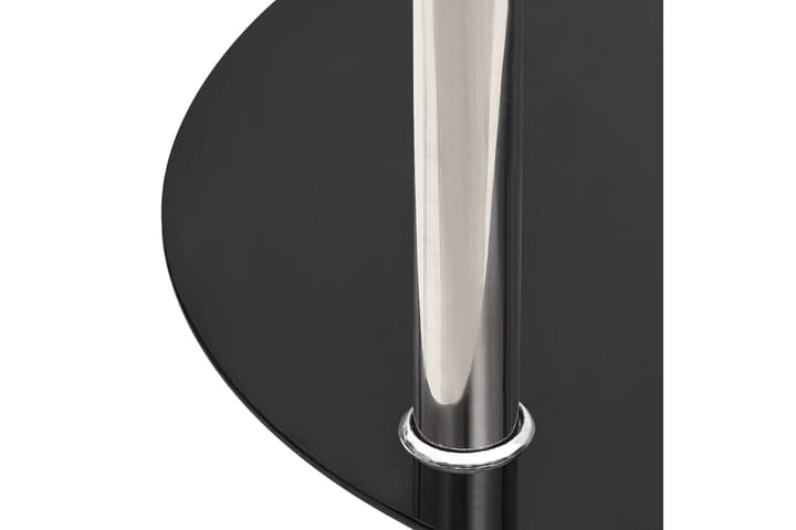 2-kerroksinen sivupöytä läpinäkyvä ja musta 38 cm - Lamppupöytä - Tarjotinpöytä & pikkupöytä