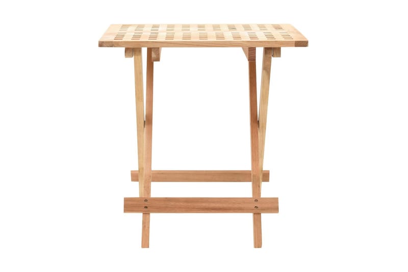 Kokoontaitettava Sivupöytä Täysi Pähkinäpuu 50x50x49 cm - Beige - Huonekalut - Pöytä & ruokailuryhmä - Apupöytä & sivupöytä - Tarjotinpöytä & pikkupöytä