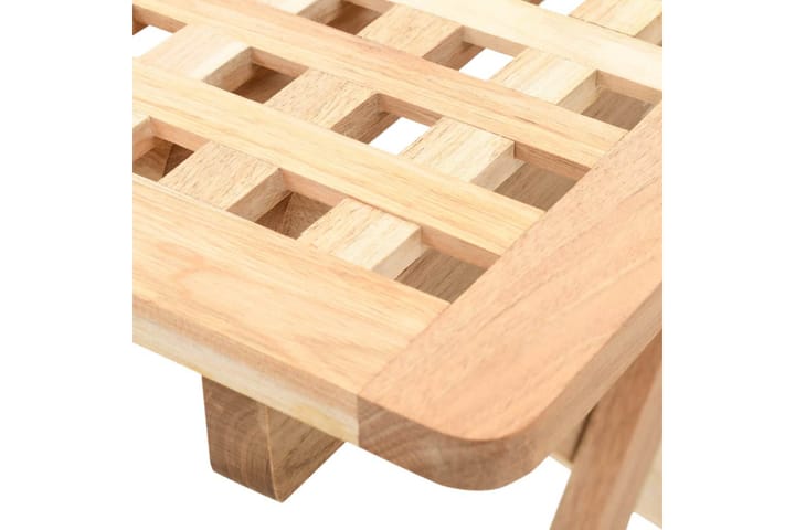 Kokoontaitettava Sivupöytä Täysi Pähkinäpuu 50x50x49 cm - Beige - Tarjotinpöytä & pikkupöytä - Lamppupöytä