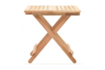 Kokoontaitettava Sivupöytä Täysi Pähkinäpuu 50x50x49 cm - Beige - Huonekalut - Pöytä & ruokailuryhmä - Apupöytä & sivupöytä - Tarjotinpöytä & pikkupöytä
