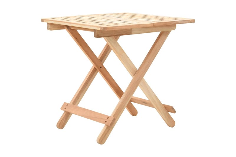 Kokoontaitettava Sivupöytä Täysi Pähkinäpuu 50x50x49 cm - Beige - Huonekalut - Pöytä & ruokailuryhmä - Apupöytä & sivupöytä - Tarjotinpöytä & pikkupöytä