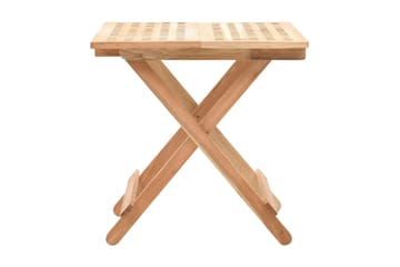 Kokoontaitettava Sivupöytä Täysi Pähkinäpuu 50x50x49 cm - Beige - Huonekalut - Pöytä & ruokailuryhmä - Apupöytä & sivupöytä - Tarjotinpöytä & pikkupöytä