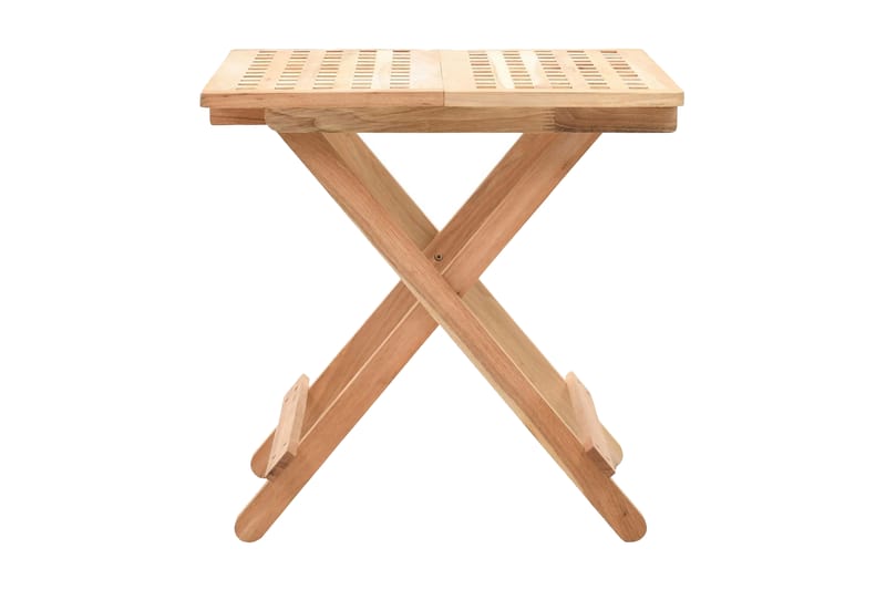 Kokoontaitettava Sivupöytä Täysi Pähkinäpuu 50x50x49 cm - Beige - Huonekalut - Pöytä & ruokailuryhmä - Apupöytä & sivupöytä - Tarjotinpöytä & pikkupöytä