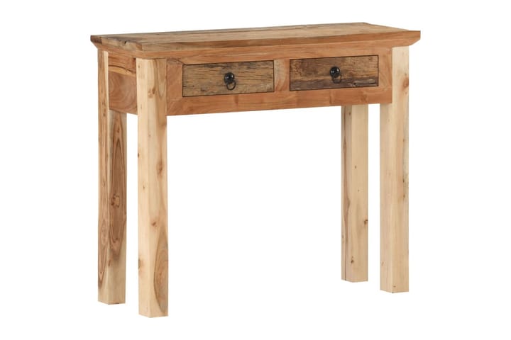 Konsolipöytä 90,5x30x75cm täysi akaasiapuu ja kierrätyspuu - Ruskea - Lamppupöytä - Tarjotinpöytä & pikkupöytä