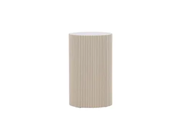 Lenox Sivupöytä 50 cm - Beige - Huonekalut - Pöytä & ruokailuryhmä - Apupöytä & sivupöytä - Jalustapöytä & pylväspöytä