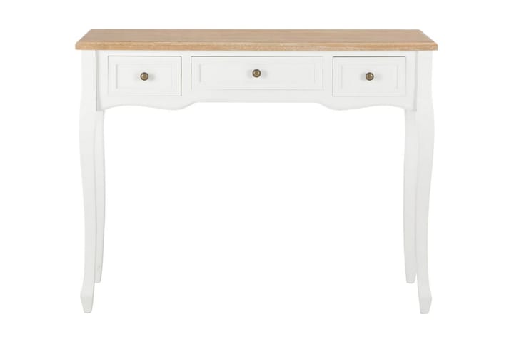 Meikkipöytä 3 laatikkoa Valkoinen - Valkoinen - Lamppupöytä - Tarjotinpöytä & pikkupöytä