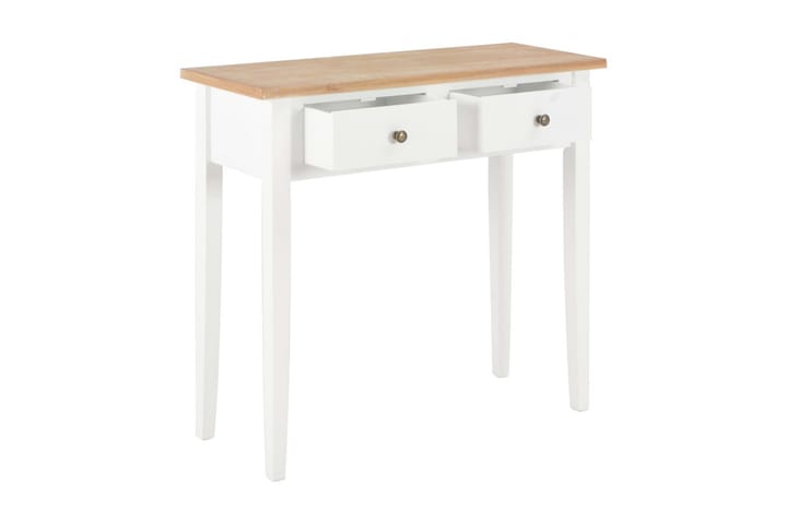 Meikkipöytä valkoinen 79x30x74 cm puu - Valkoinen - Lamppupöytä - Tarjotinpöytä & pikkupöytä