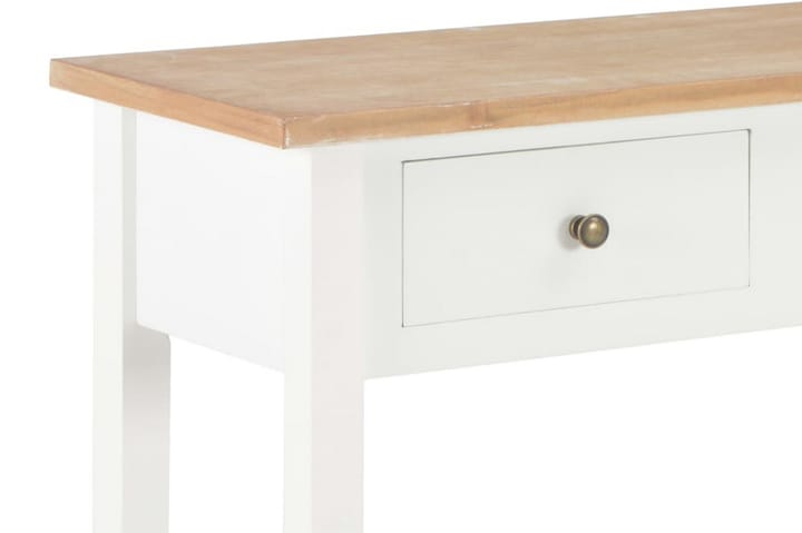 Meikkipöytä valkoinen 79x30x74 cm puu - Valkoinen - Lamppupöytä - Tarjotinpöytä & pikkupöytä